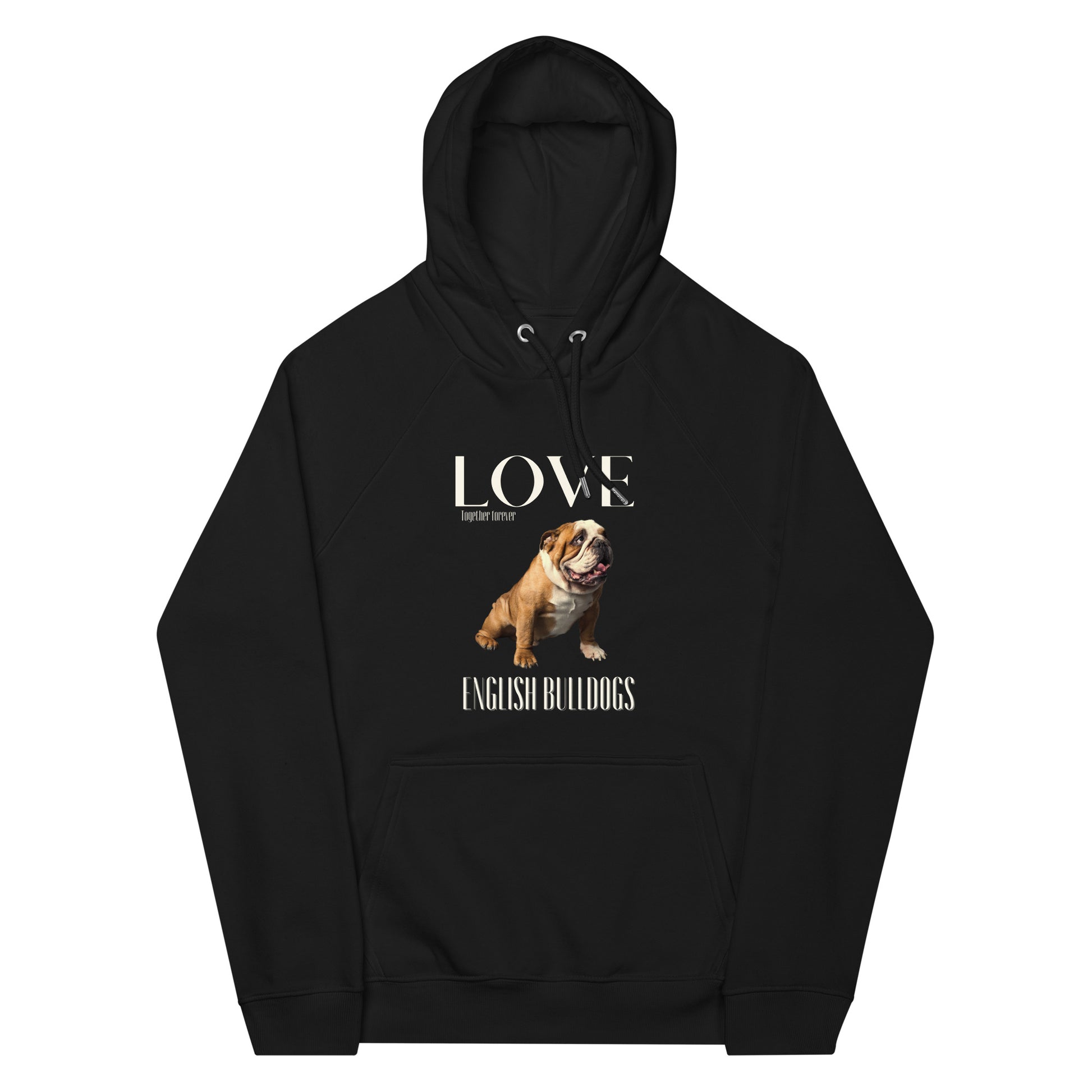 English Bulldog Lover eco hoodie, - Fitz & Willow