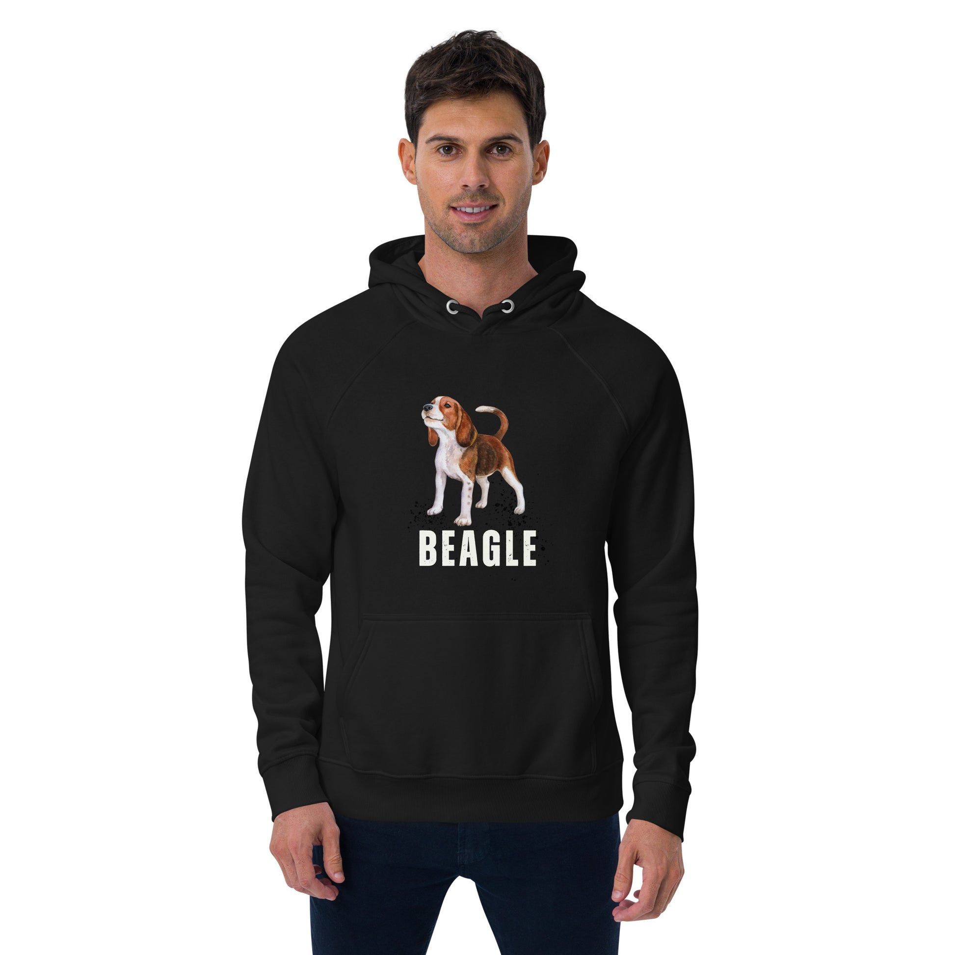 Beagle love, Unisex eco raglan hoodie - Fitz & Willow