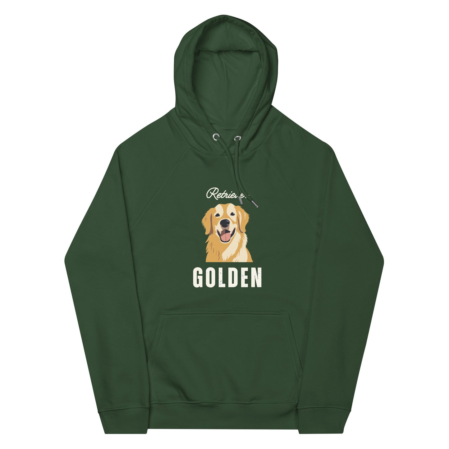 Golden Retriever, Unisex eco raglan hoodie - Fitz & Willow