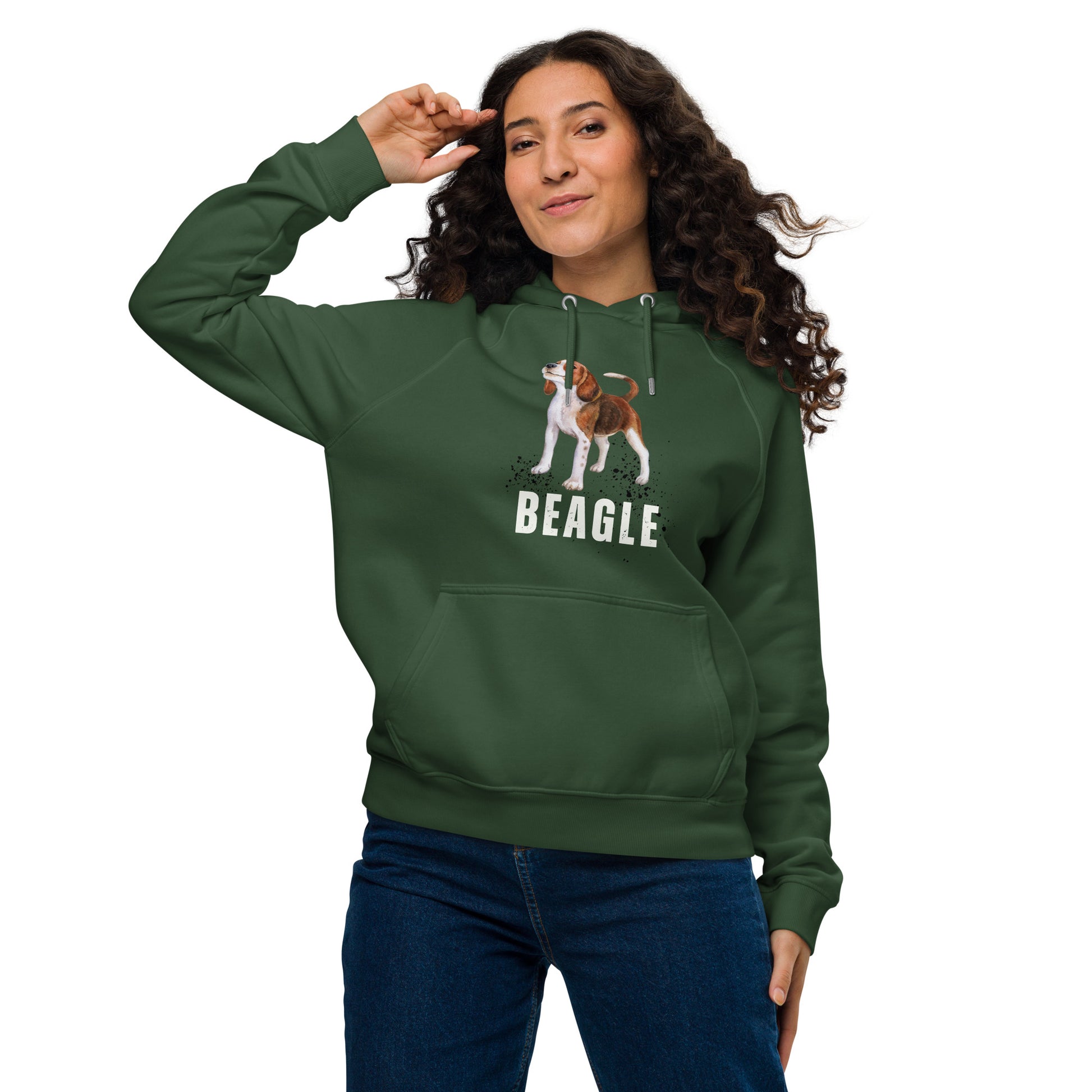 Beagle love, Unisex eco raglan hoodie - Fitz & Willow