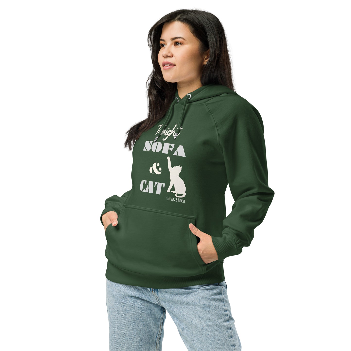 Cats & Sofa, sustainable hoodie - Fitz & Willow