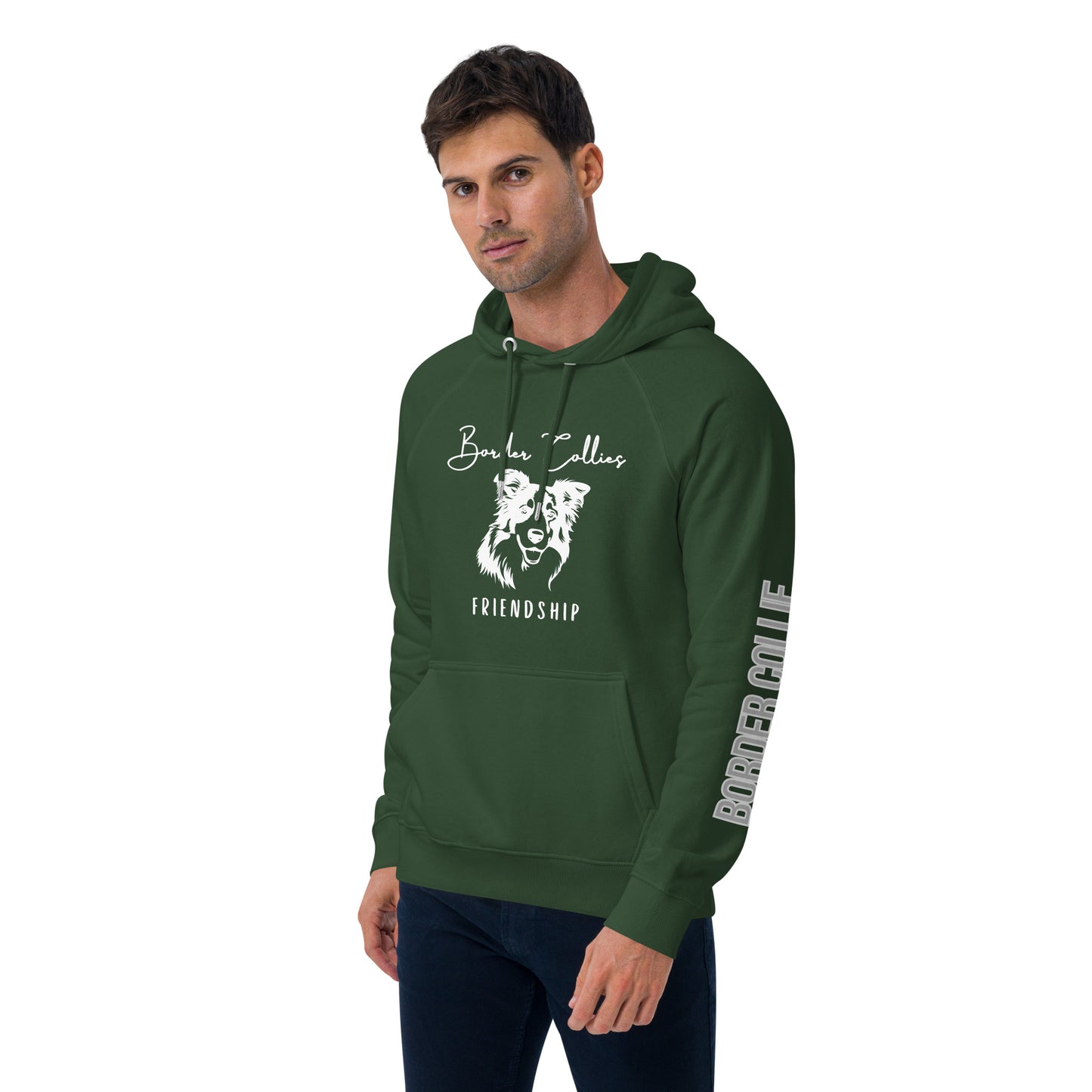 Border Collie Parents, Unisex eco raglan hoodie - Fitz & Willow