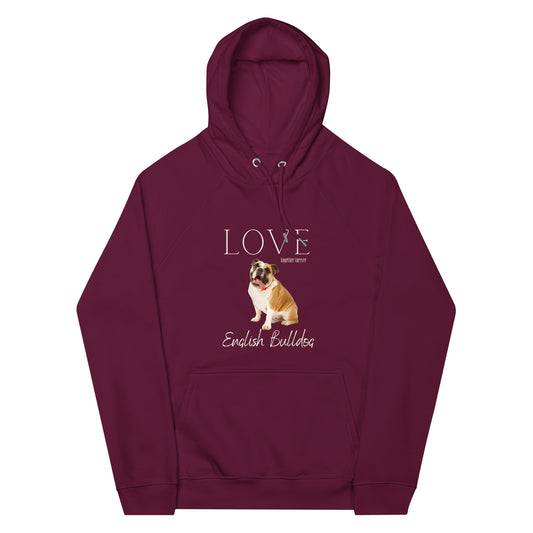 English Bulldog lover eco hoodie - Fitz & Willow