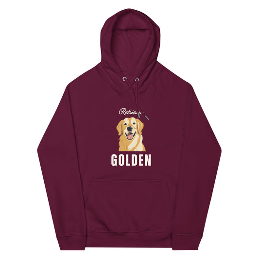 Golden Retriever, Unisex eco raglan hoodie - Fitz & Willow