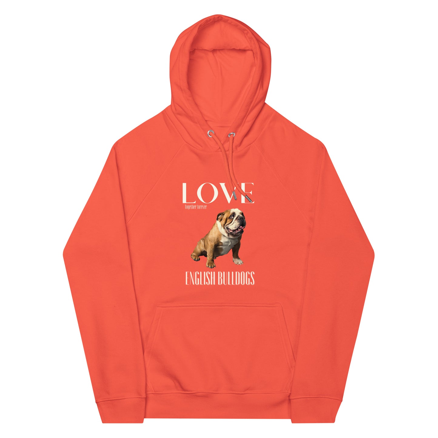 English Bulldog Lover eco hoodie, - Fitz & Willow