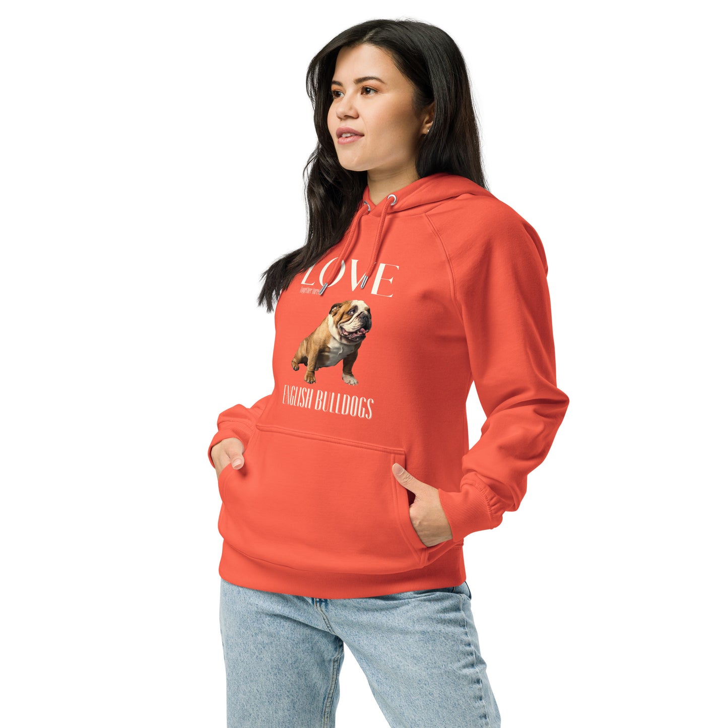 English Bulldog Lover eco hoodie, - Fitz & Willow