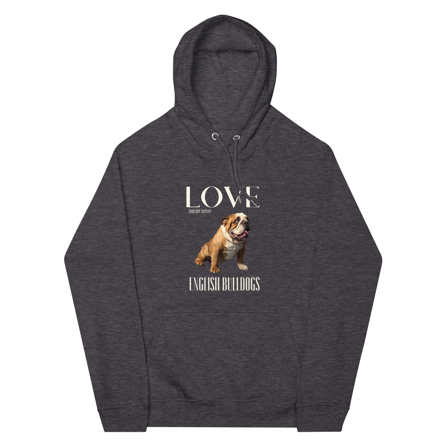 English Bulldog Lover eco hoodie, - Fitz & Willow