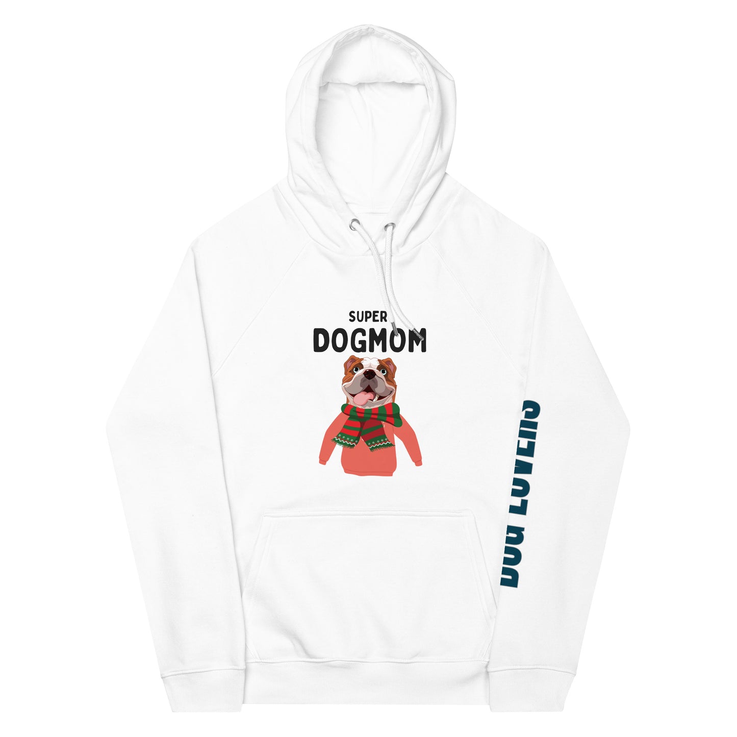 Super Dog Mom, Unisex eco raglan hoodie - Fitz & Willow