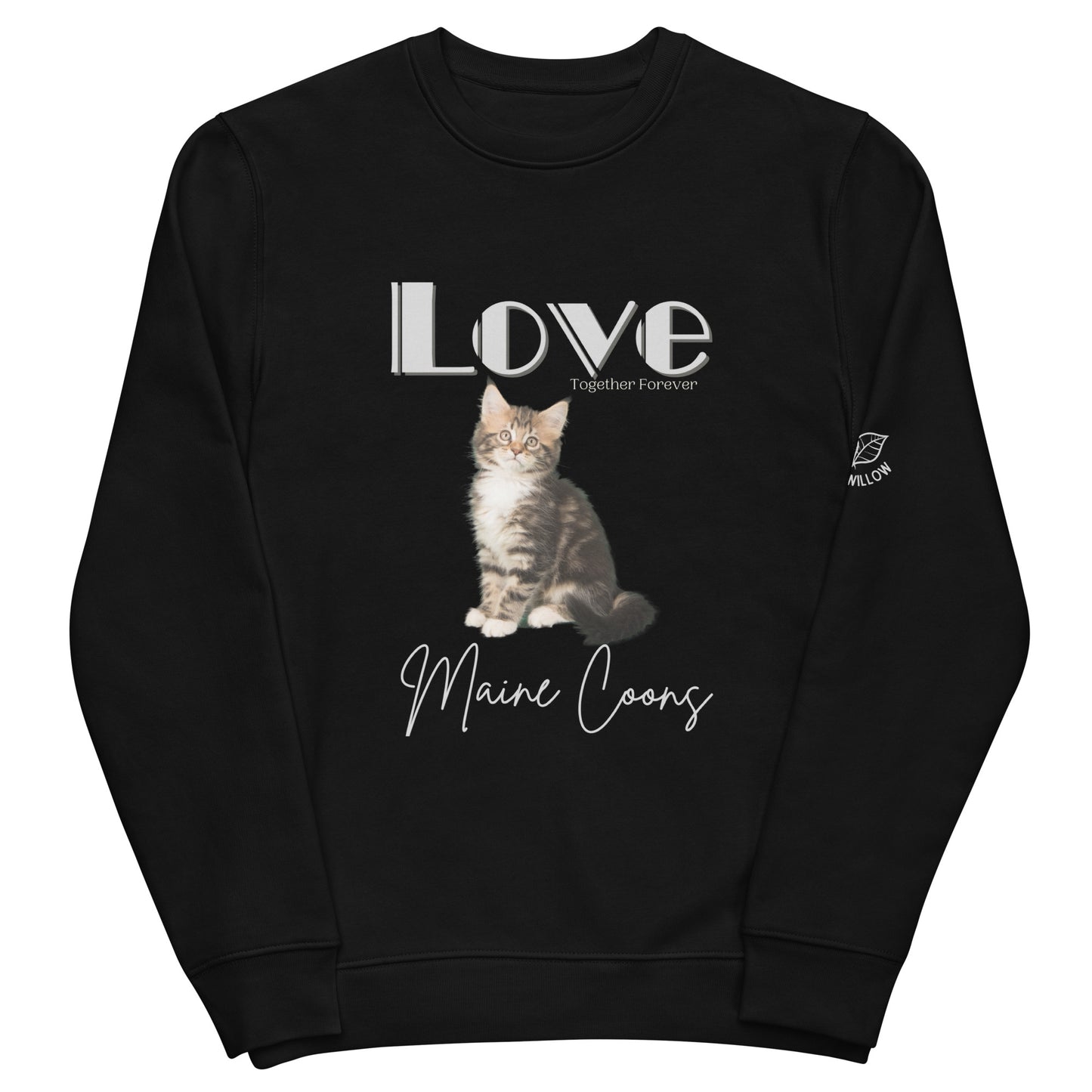 Maine Coon cat, Unisex eco sweatshirt - Fitz & Willow