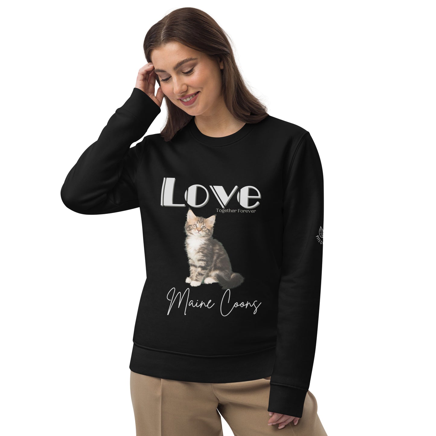 Maine Coon cat, Unisex eco sweatshirt - Fitz & Willow