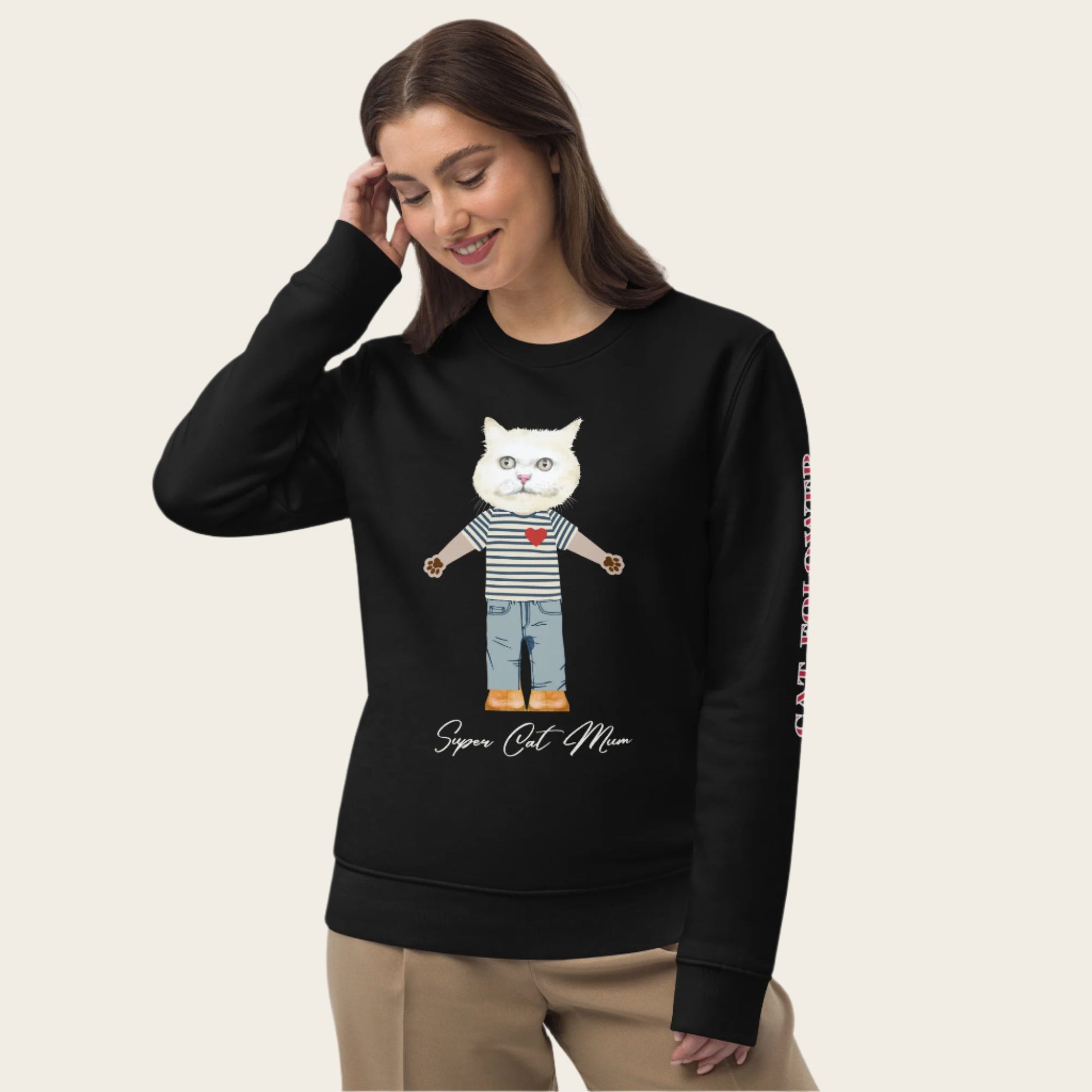 Super Cat Mum, eco sweatshirt - Fitz & Willow