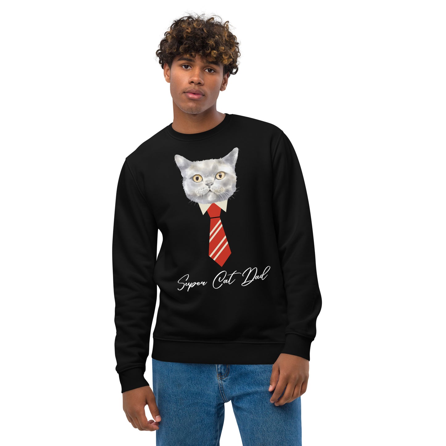 Super Cat Dad, Unisex eco sweatshirt - Fitz & Willow