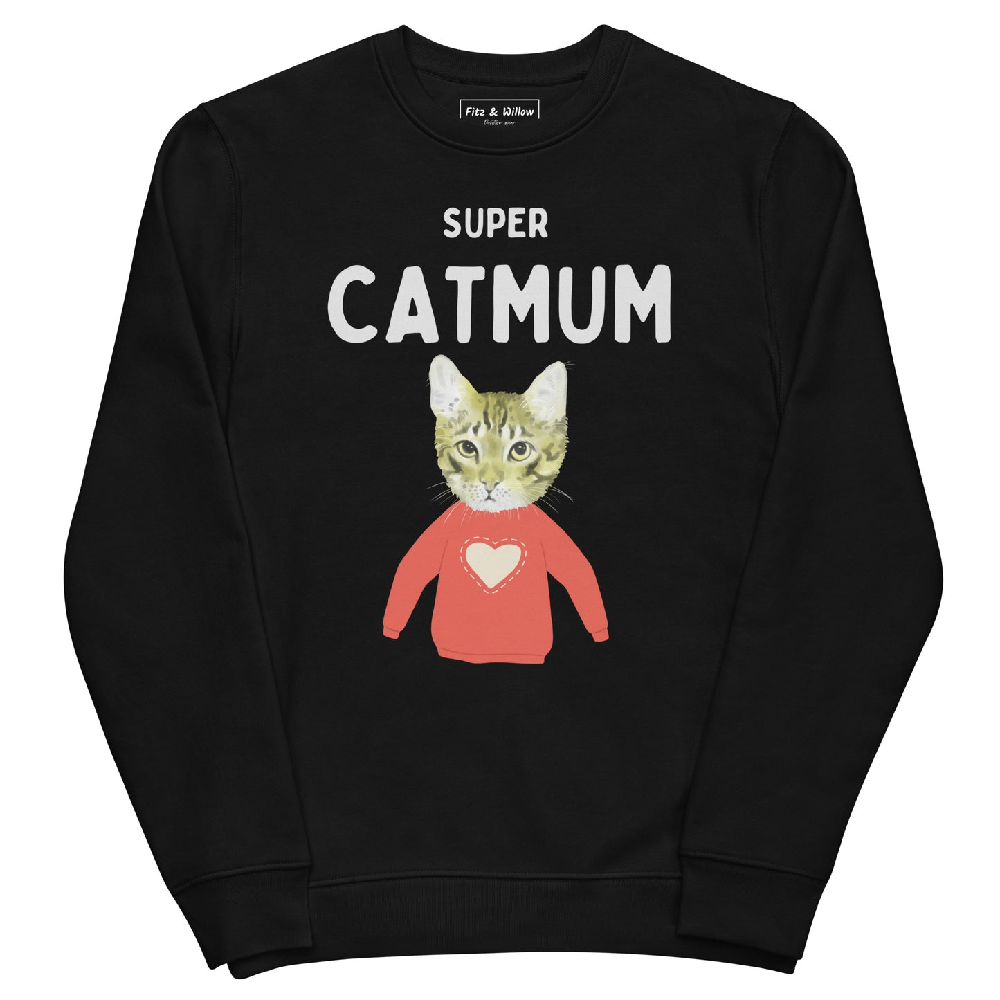 Super Cat Mum, eco sweatshirt - Fitz & Willow