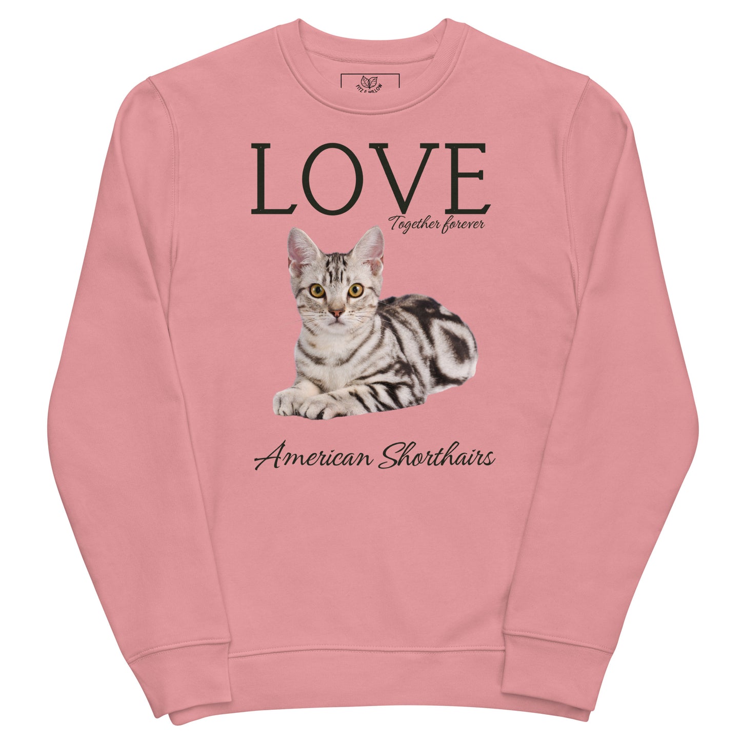 American shorthair cat , eco sweatshirt - Fitz & Willow