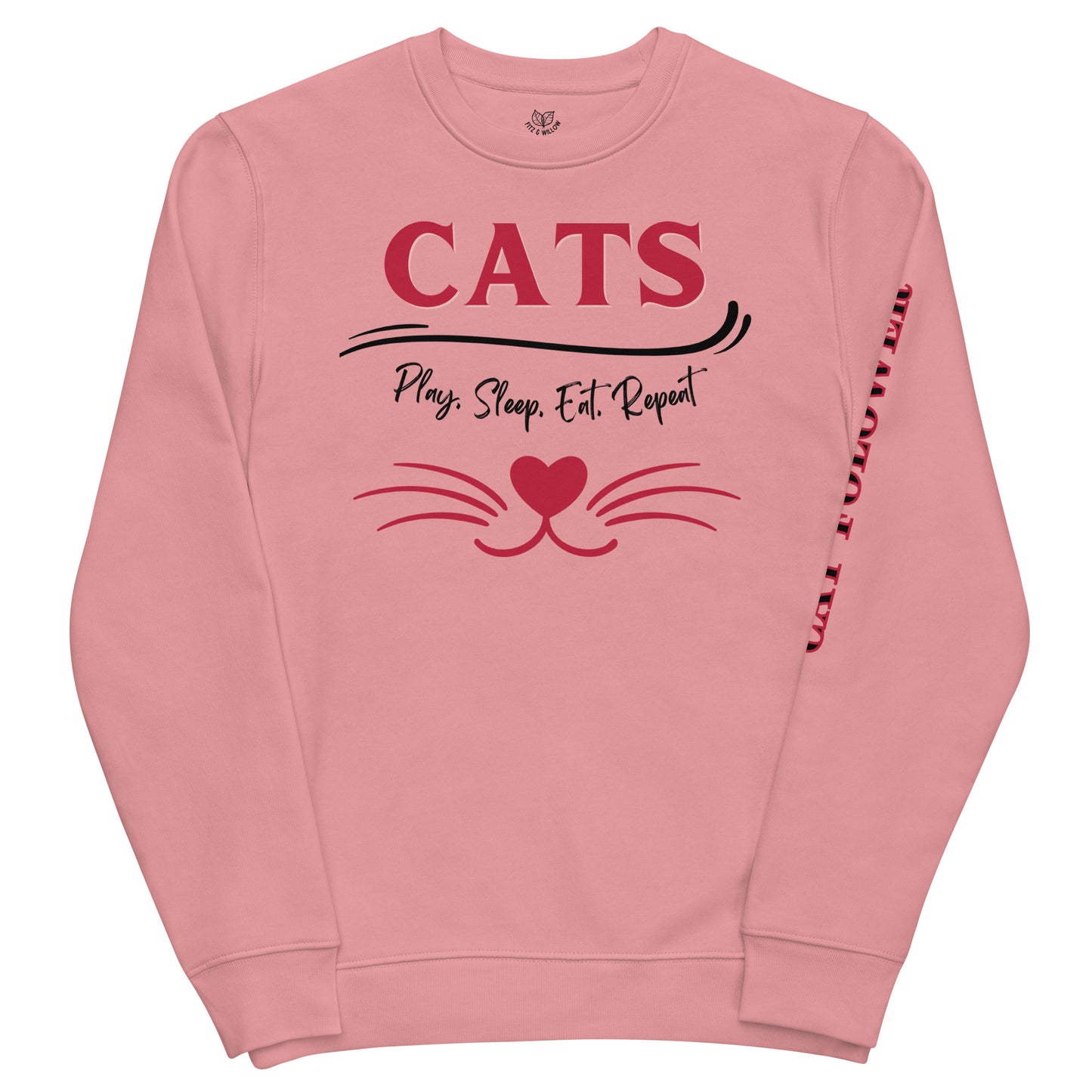 Cats play, eat, sleep, sweatshirt - Fitz & Willow