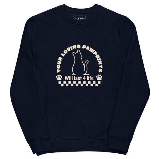 Cat Pawprints, Unisex eco sweatshirt - Fitz & Willow