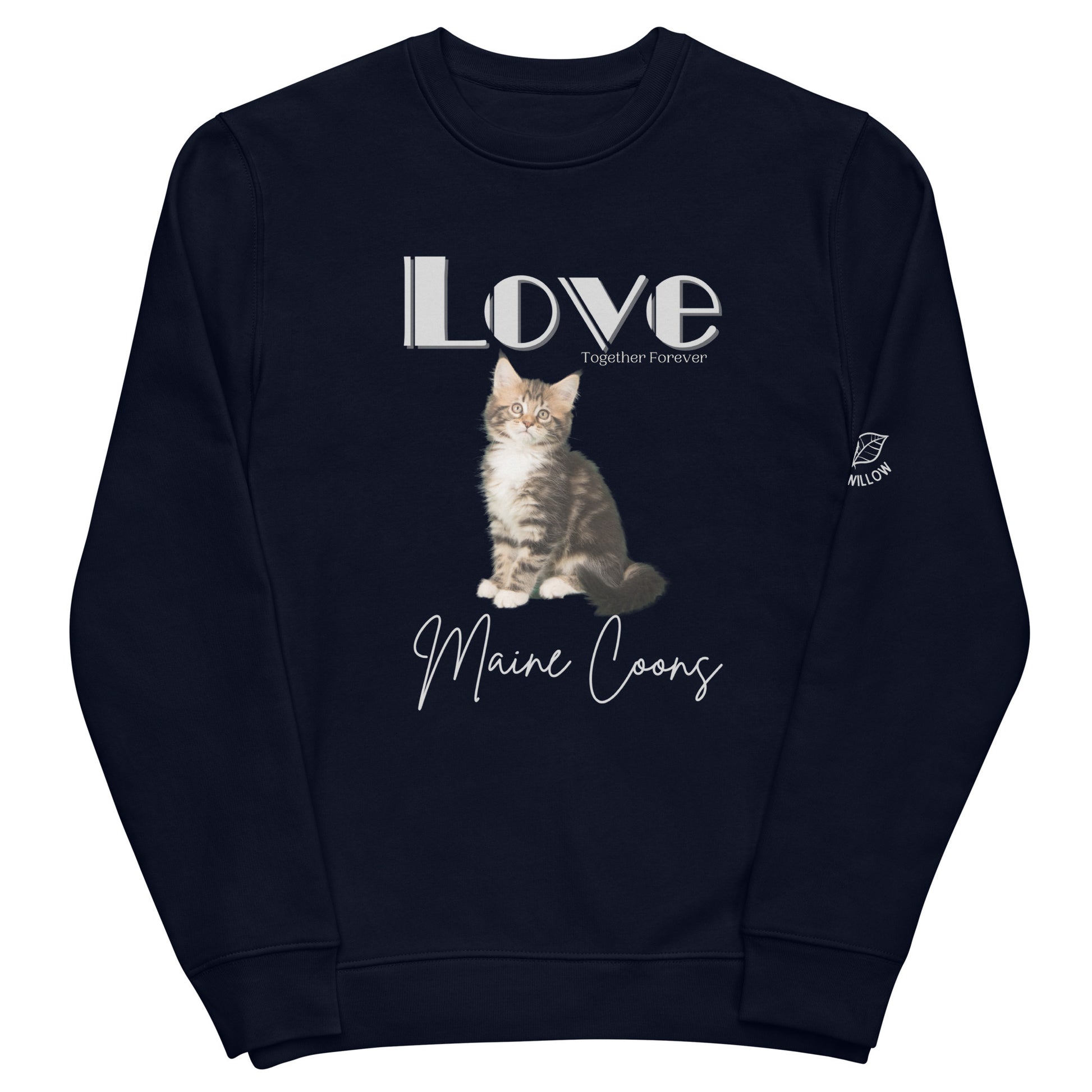 Maine Coon cat, Unisex eco sweatshirt - Fitz & Willow