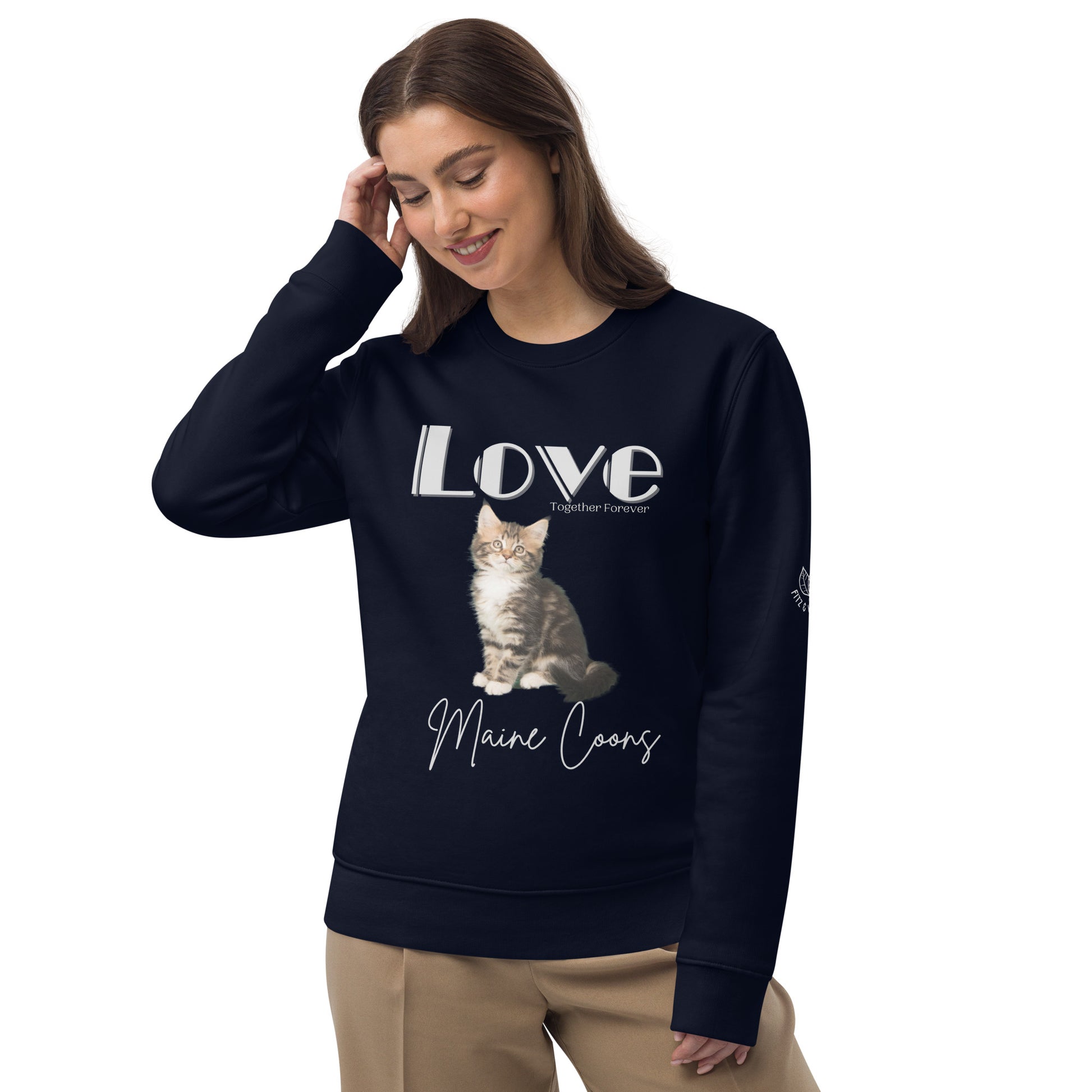 Maine Coon cat, Unisex eco sweatshirt - Fitz & Willow