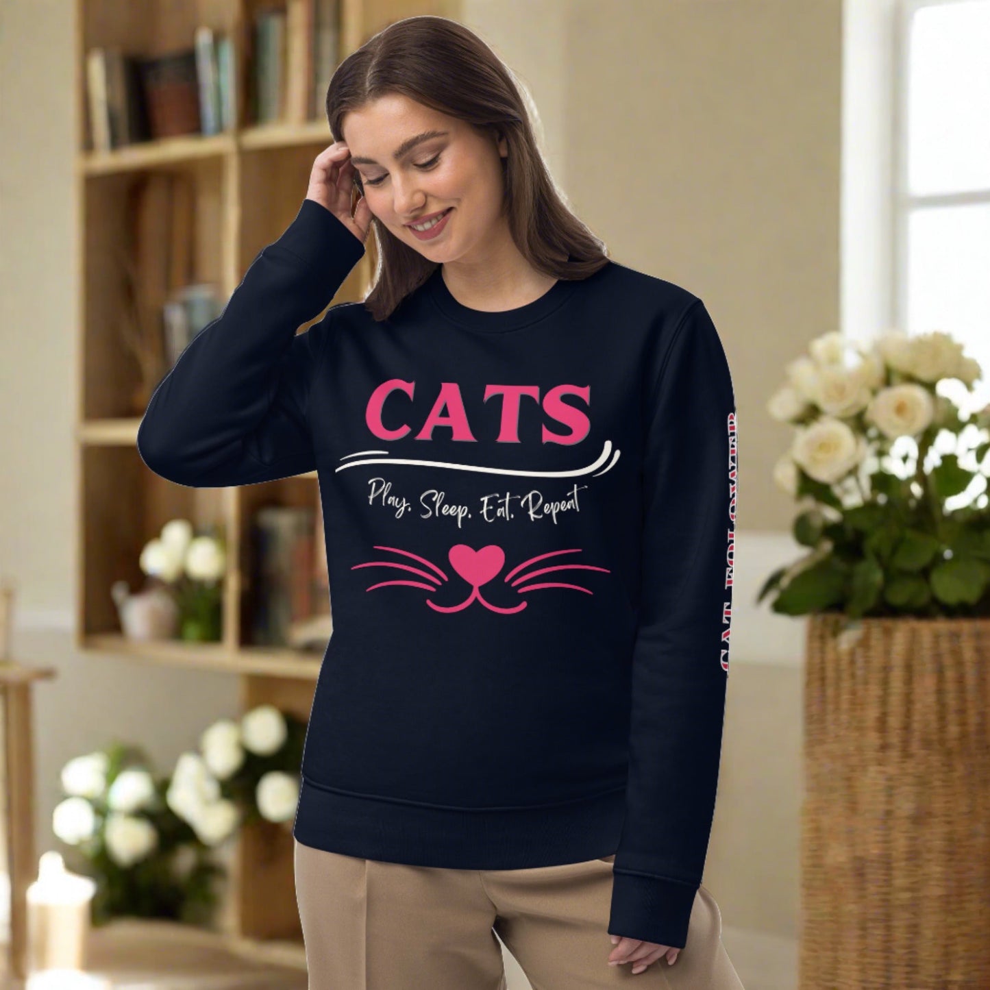 Cats play, eat, sleep, sweatshirt - Fitz & Willow