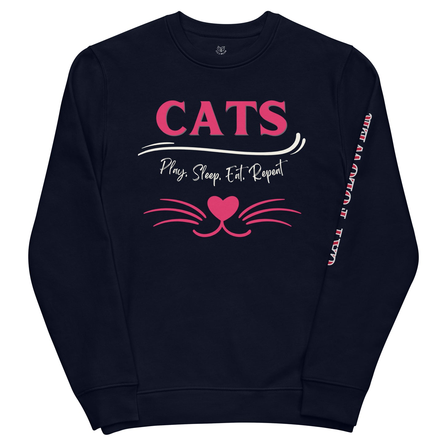 Cats play, eat, sleep, sweatshirt - Fitz & Willow