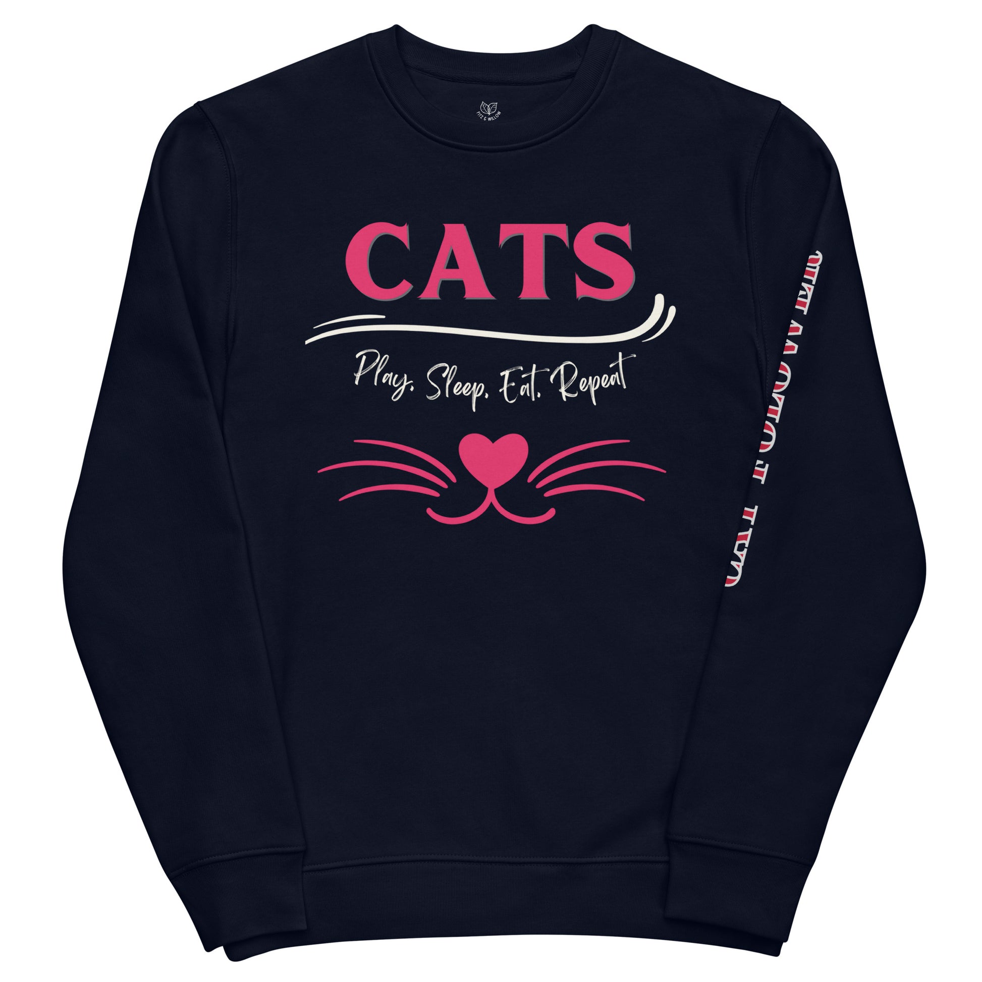 Cats play, eat, sleep, sweatshirt - Fitz & Willow