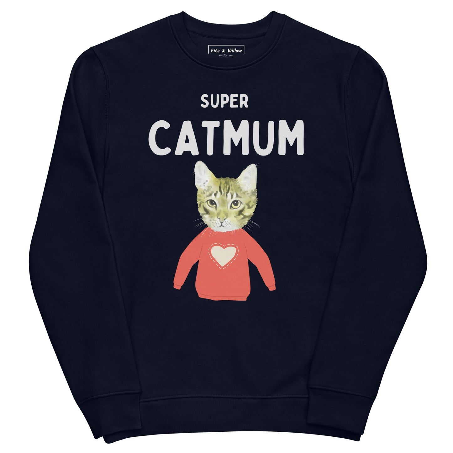 Super Cat Mum, eco sweatshirt - Fitz & Willow