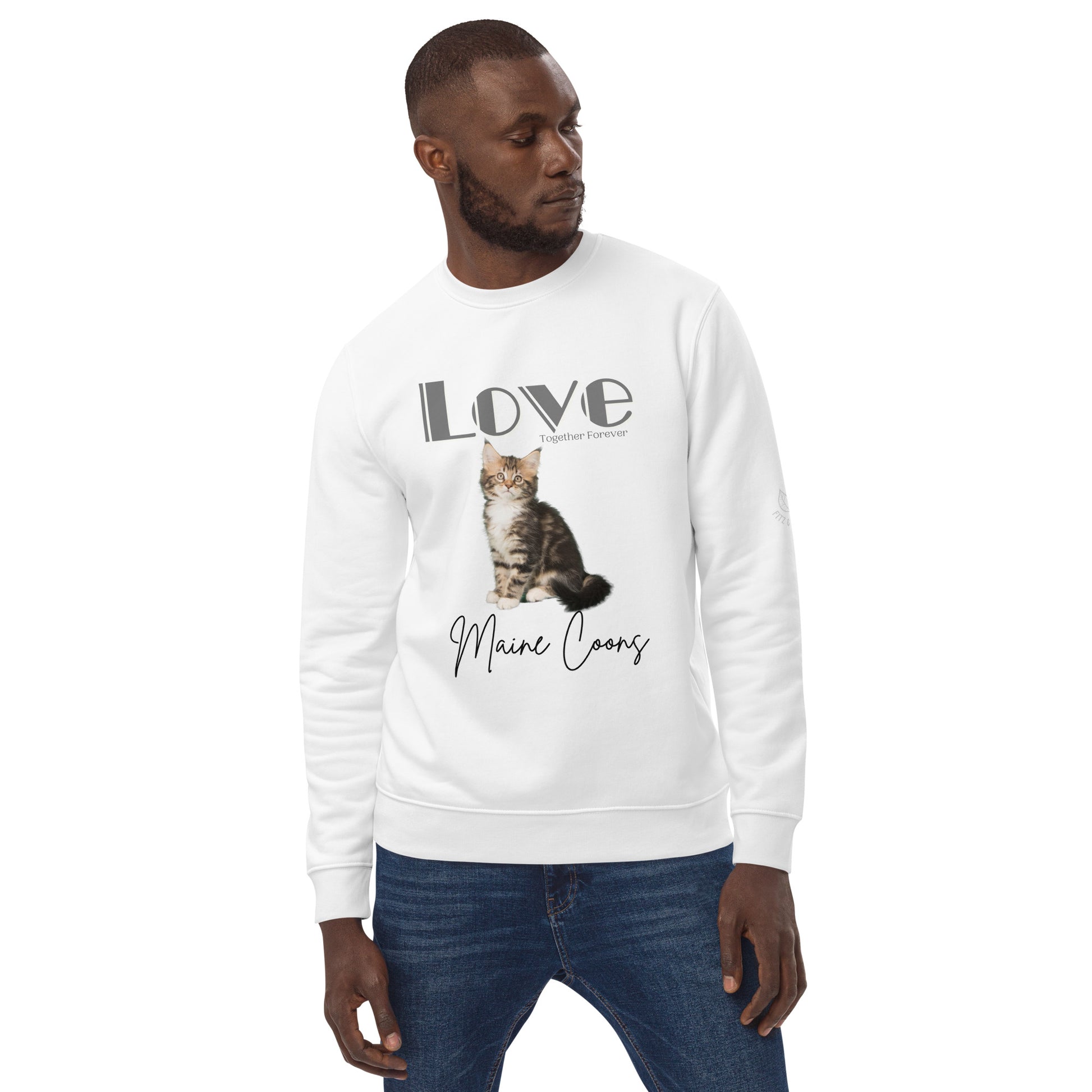 Maine Coon cat, Unisex eco sweatshirt - Fitz & Willow