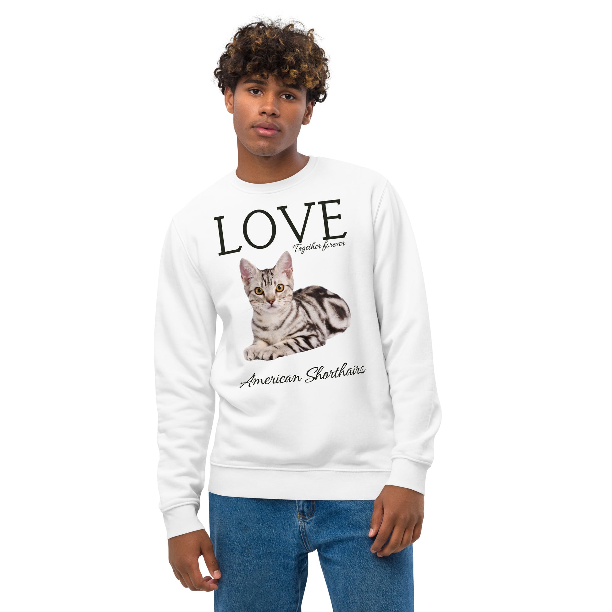 American shorthair cat , eco sweatshirt - Fitz & Willow