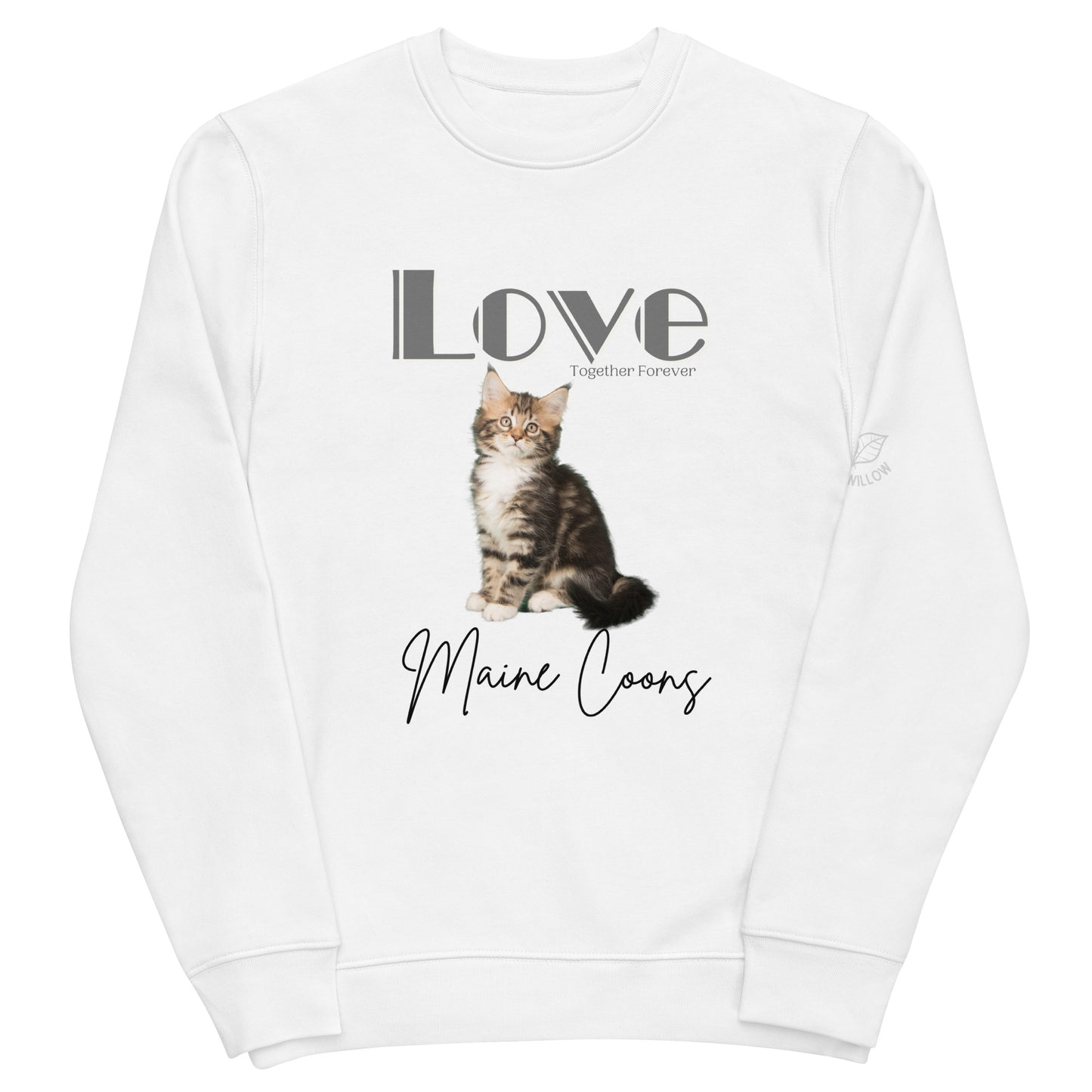 Maine Coon cat, Unisex eco sweatshirt - Fitz & Willow