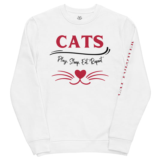 Cats play, eat, sleep, sweatshirt - Fitz & Willow