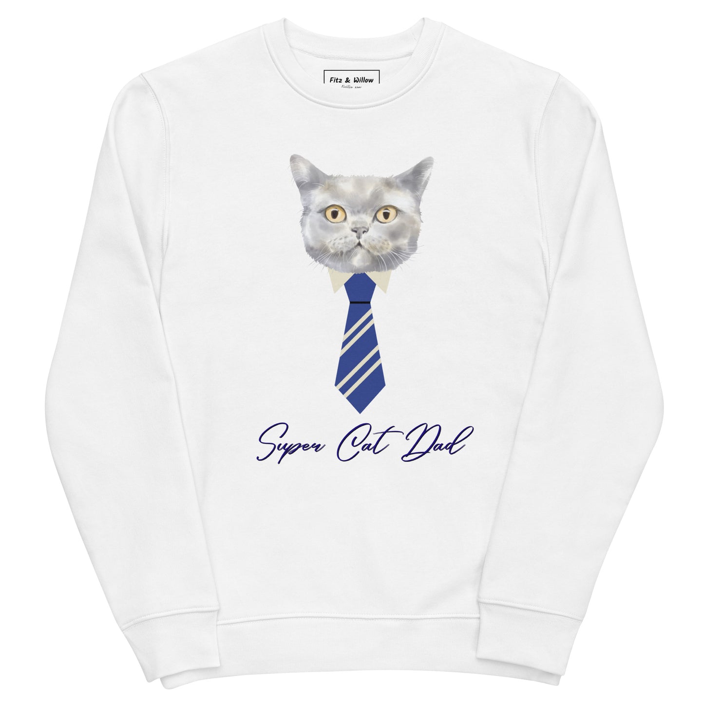 Super Cat Dad, Unisex eco sweatshirt - Fitz & Willow