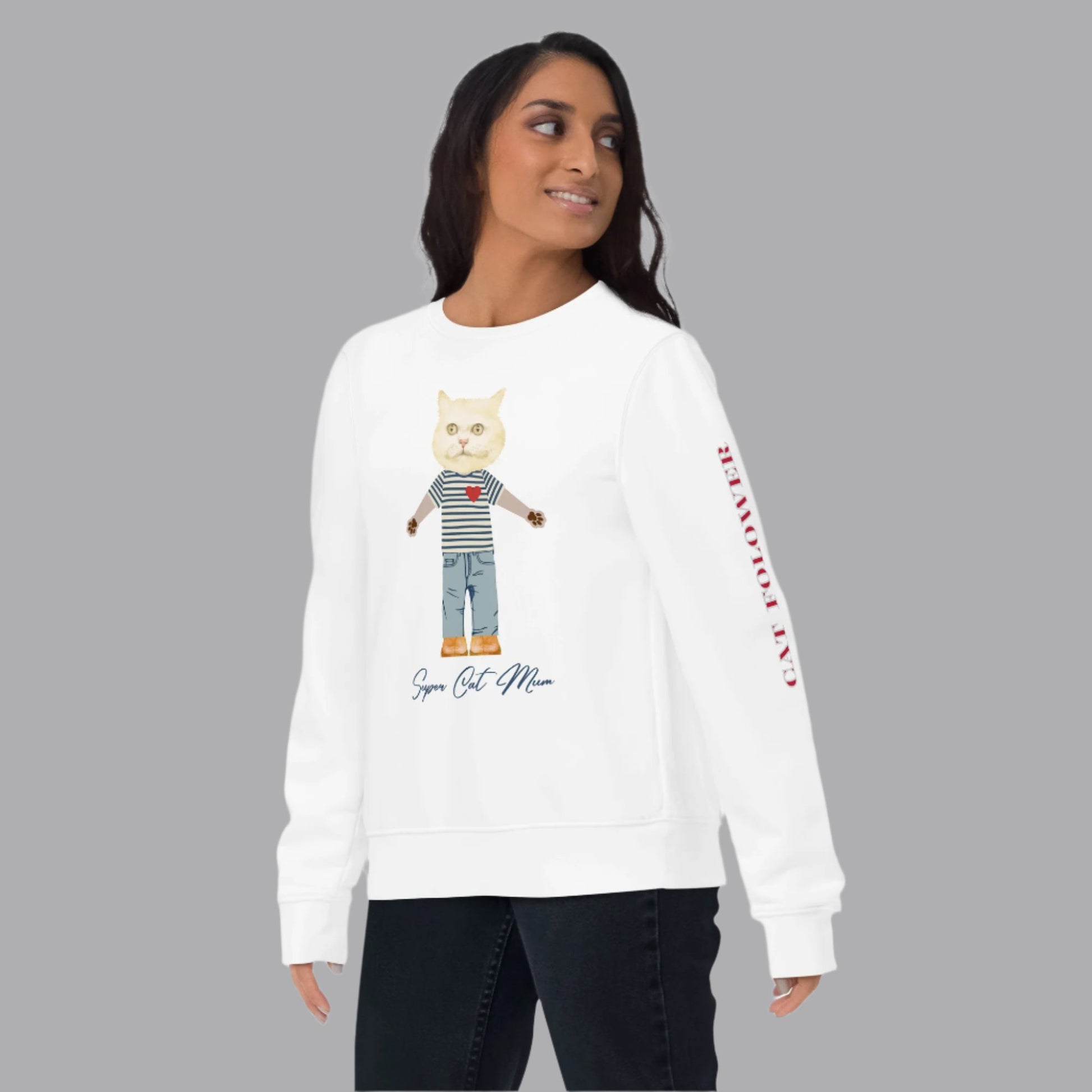 Super Cat Mum, eco sweatshirt - Fitz & Willow