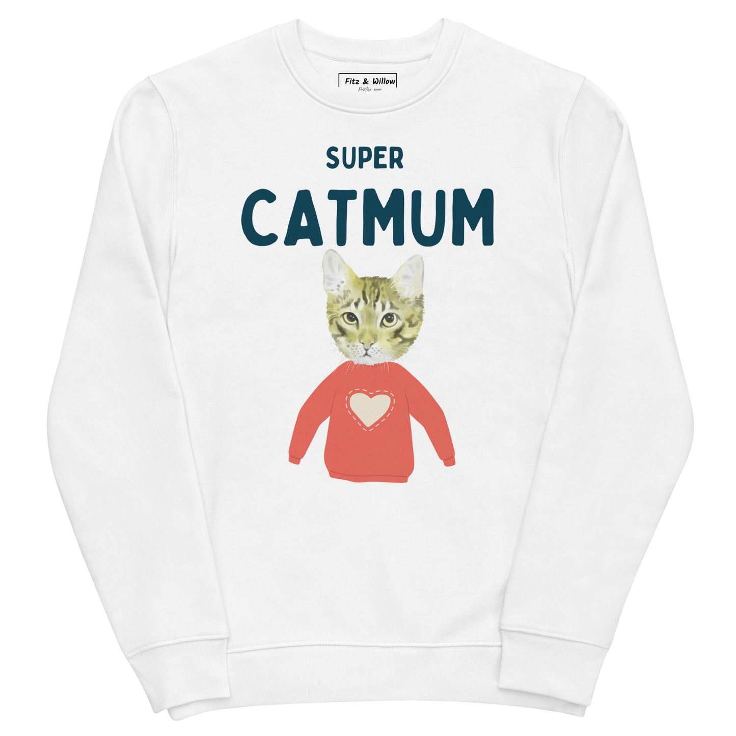 Super Cat Mum, eco sweatshirt - Fitz & Willow