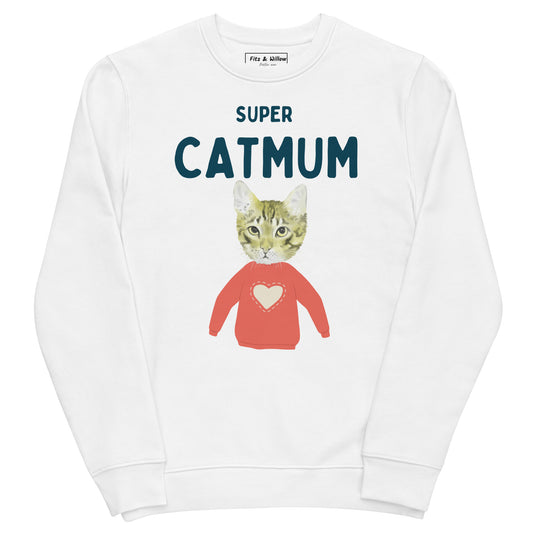 Super Cat Mum, eco sweatshirt - Fitz & Willow