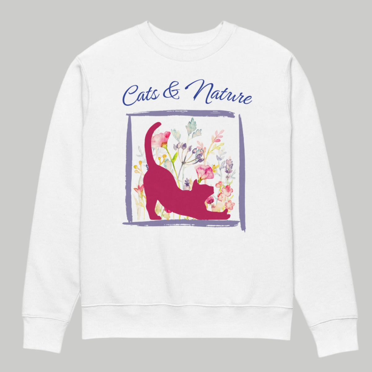 Cat Lovers’ Organic Cotton Sweatshirt | Nature Inspired - Fitz & Willow