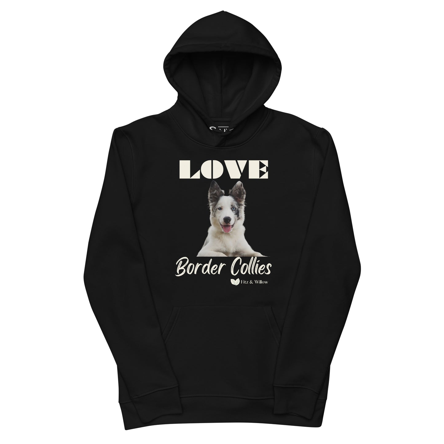 Border Collie lovers eco hoodie, - Fitz & Willow