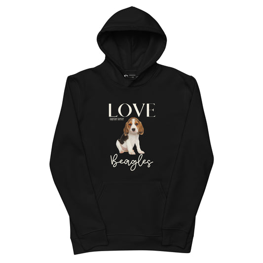 Unisex essential eco hoodie, Beagle lovers - Fitz & Willow