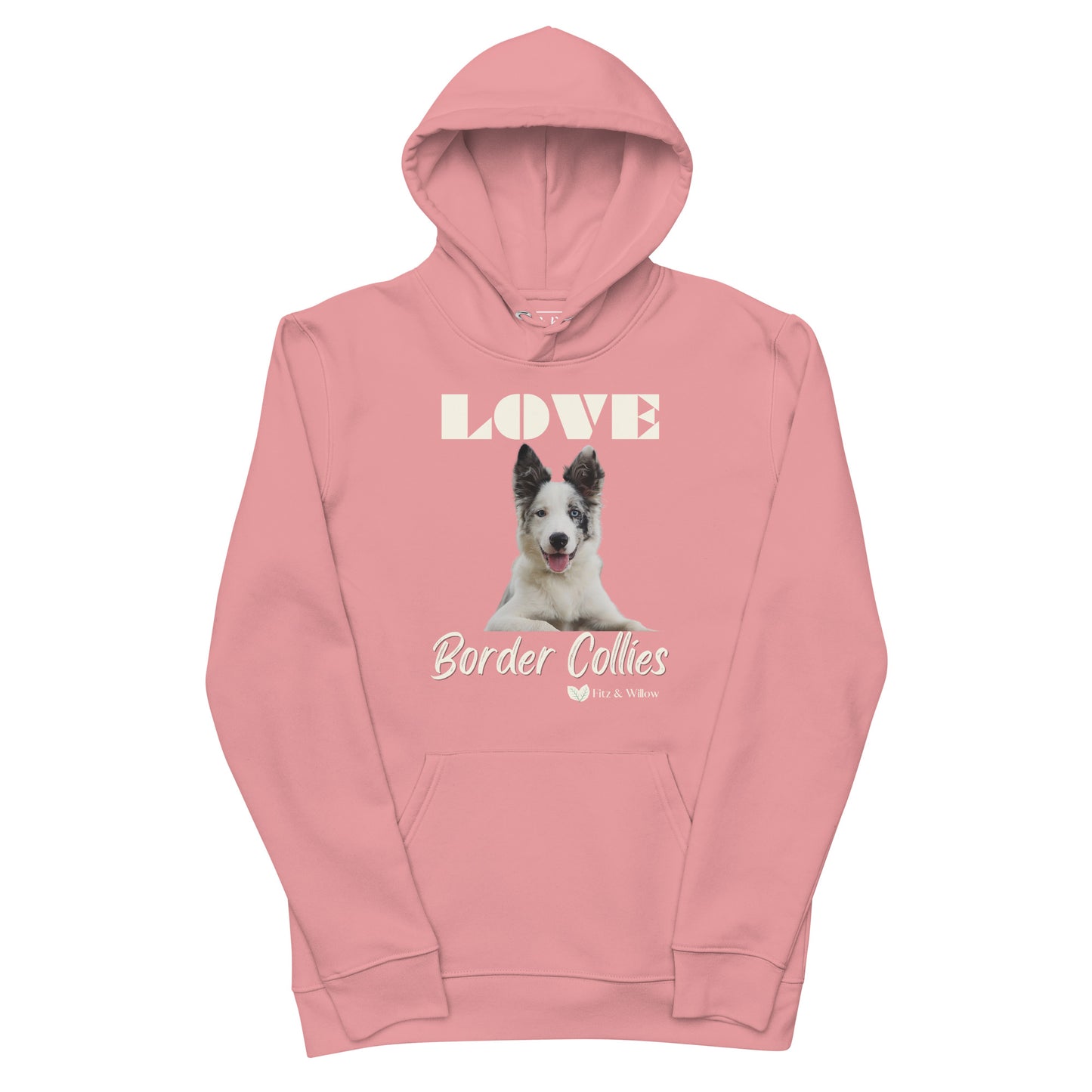 Border Collie lovers eco hoodie, - Fitz & Willow