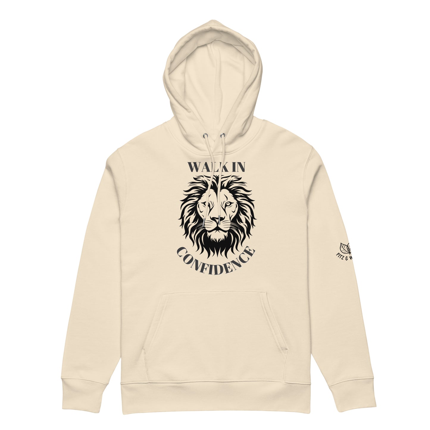 Lion Confidence, Unisex eco hoodie - Fitz & Willow