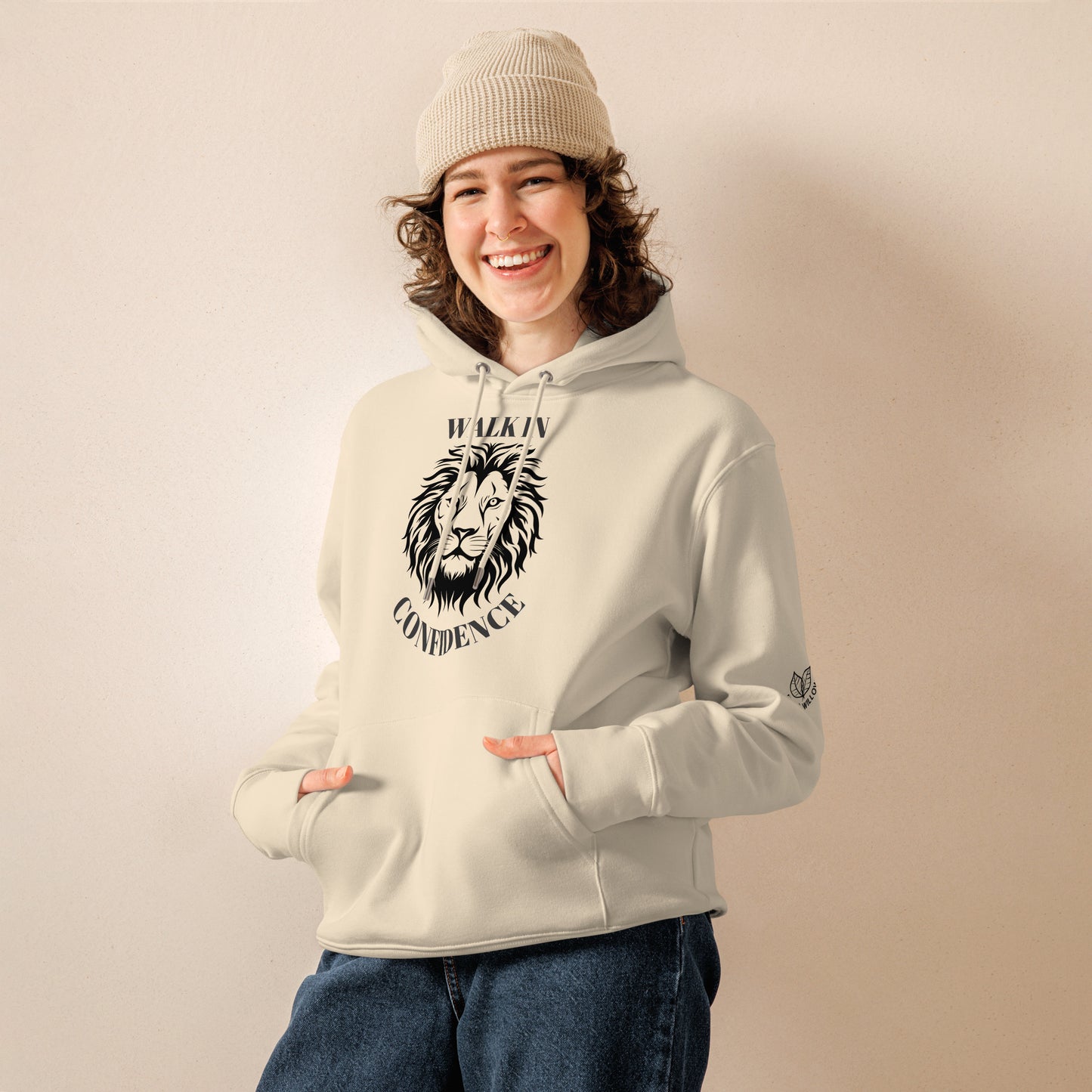 Lion Confidence, Unisex eco hoodie - Fitz & Willow