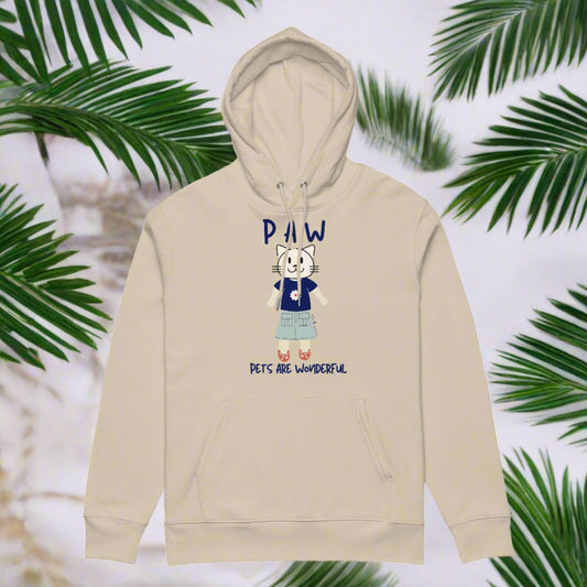 PAW, Cat themed, sustainable hoodie - Fitz & Willow