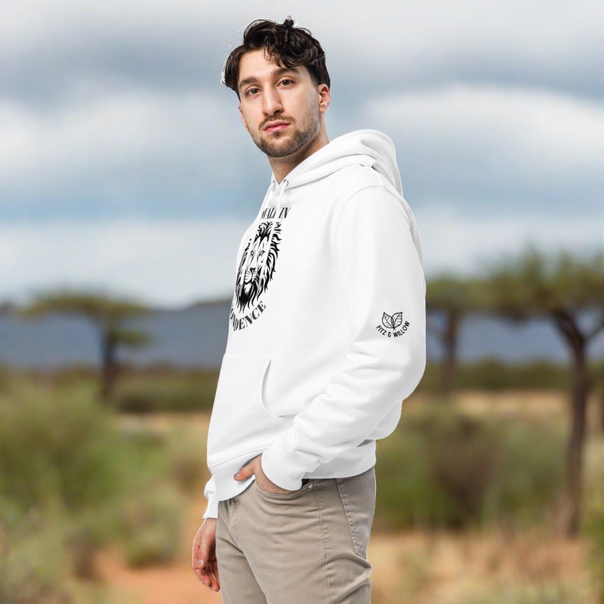 Lion Confidence, Unisex eco hoodie - Fitz & Willow