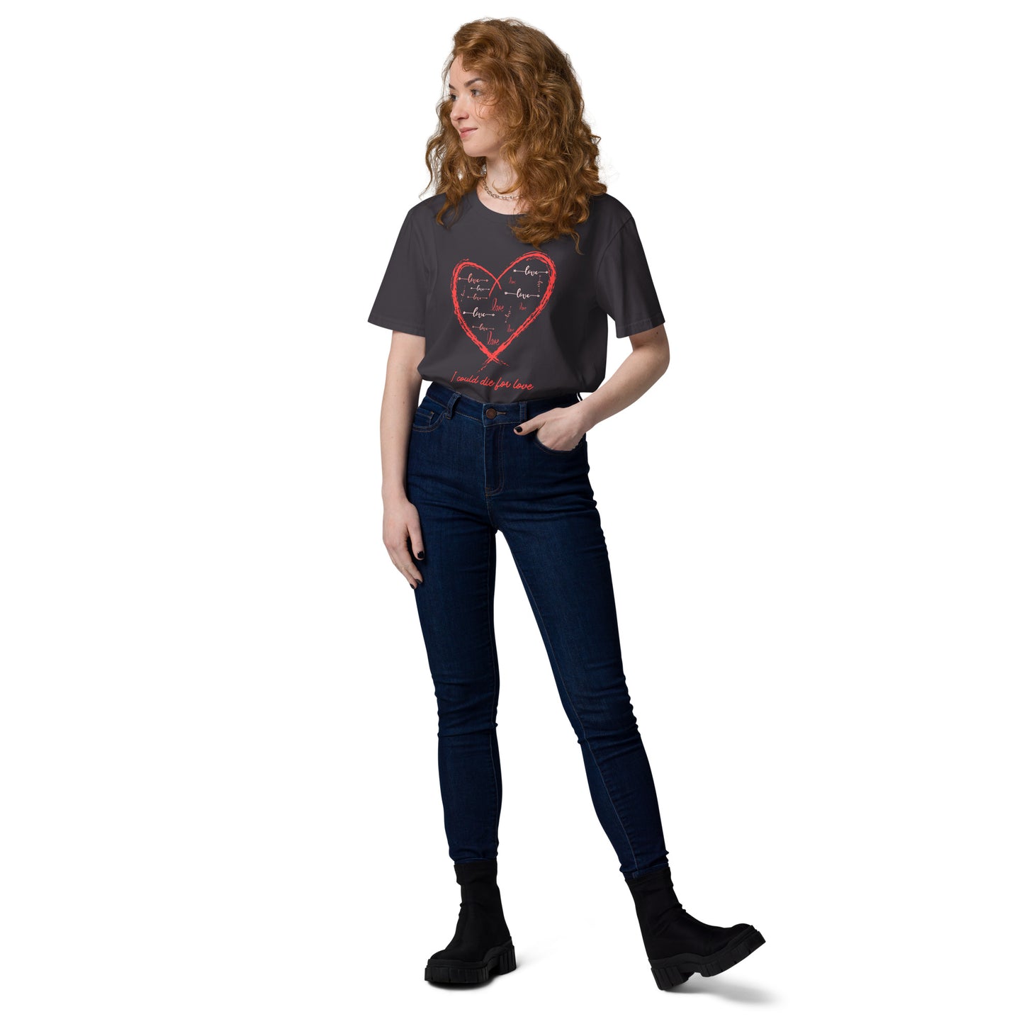 Unisex sustainable t-shirt, Only Love heart - Fitz & Willow