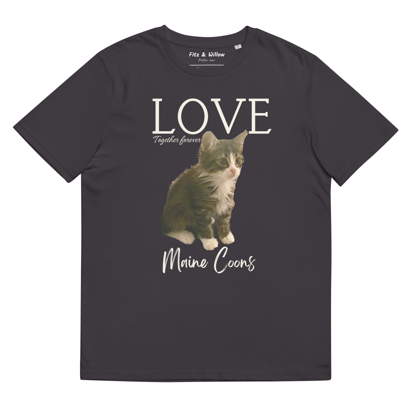 Maine Coon Cat, unisex sustainable t-shirt, - Fitz & Willow