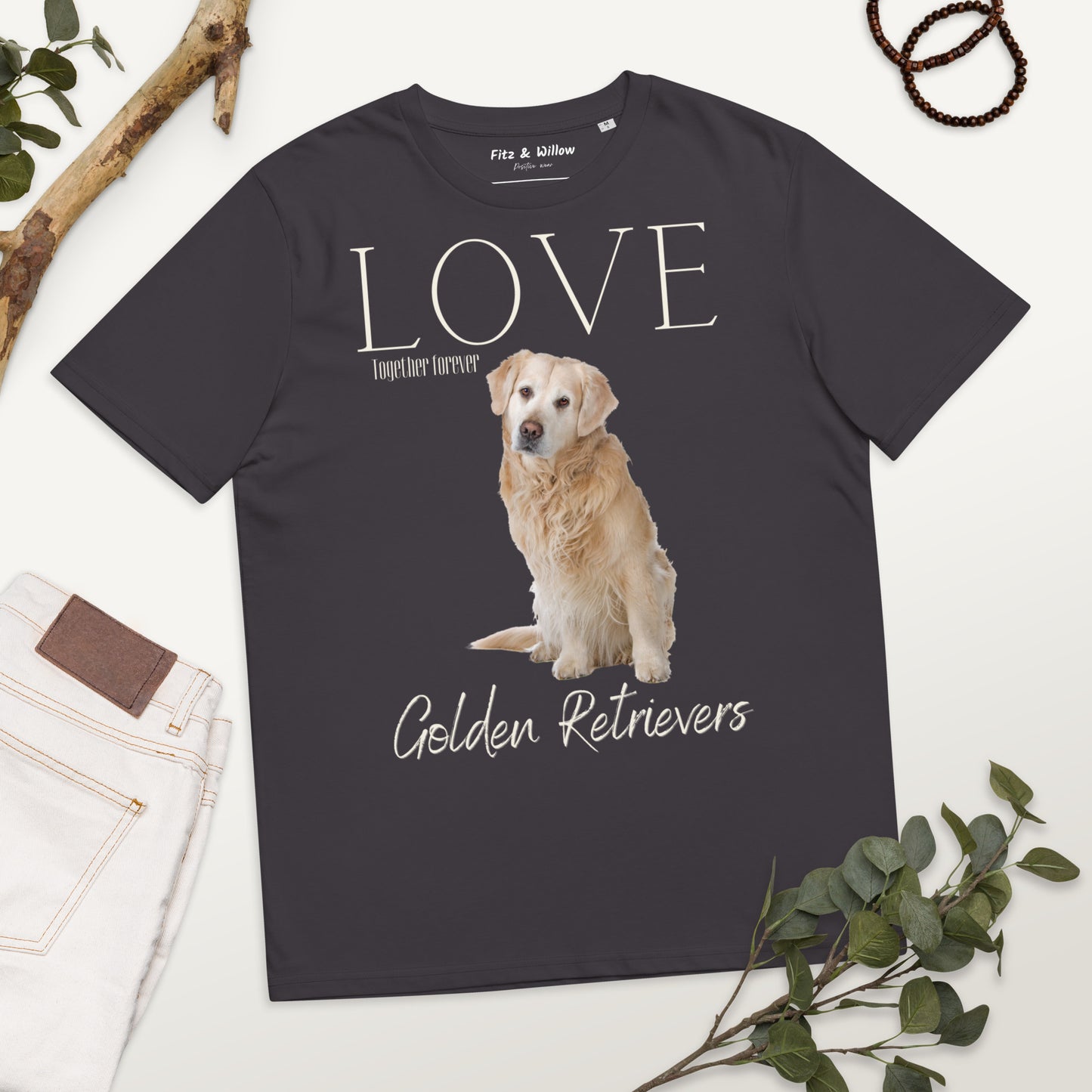 Golden Retriever Lovers, sustainable t-shirt - Fitz & Willow