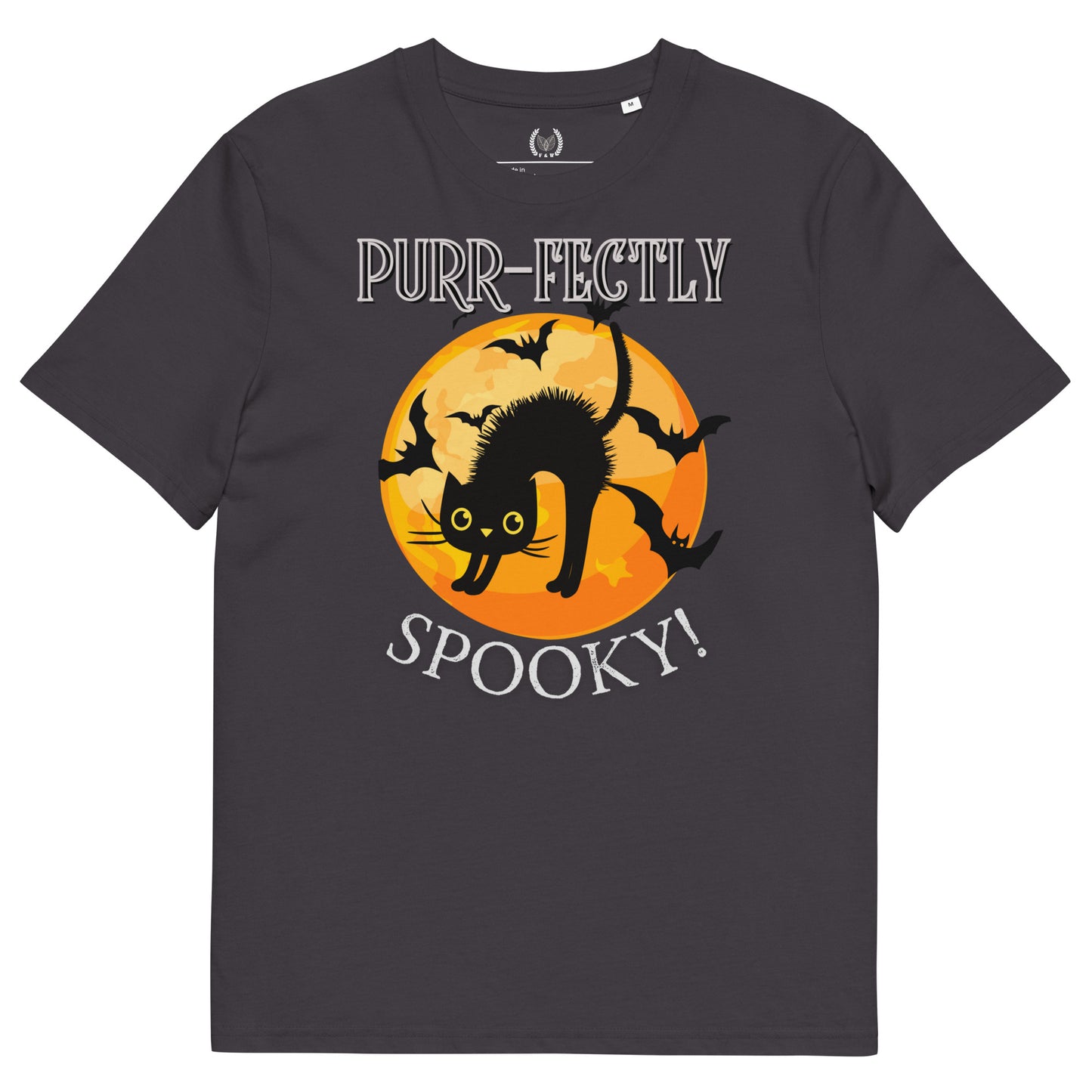 Purr-fectly Spooky Cat Organic Cotton T-Shirt - Fitz & Willow