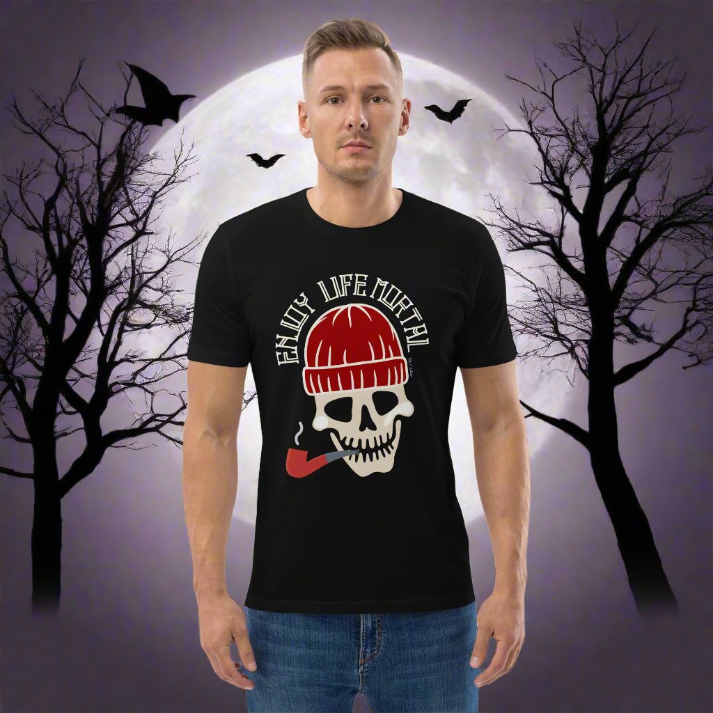 Halloween t-shirt Mortal, organic cotton - Fitz & Willow