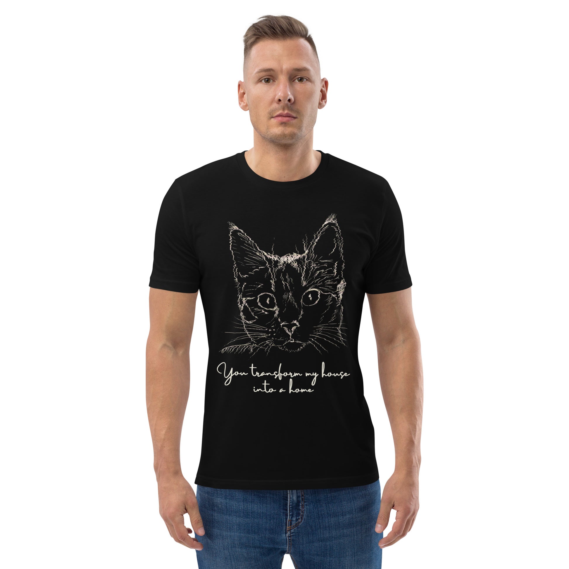 Cat print unisex sustainable t-shirt - Fitz & Willow