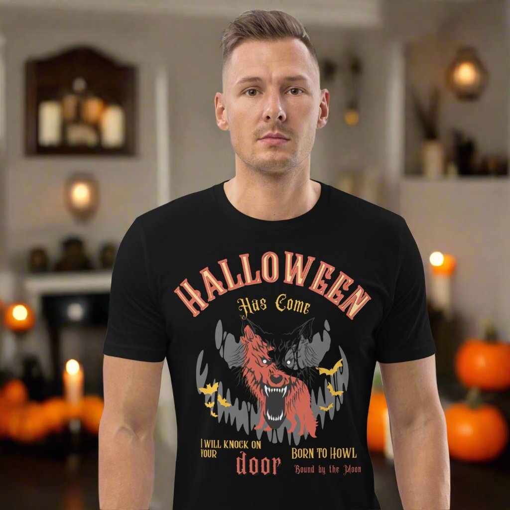 Vegan Halloween Wolf Shirt: Born to Howl - Fitz & Willow