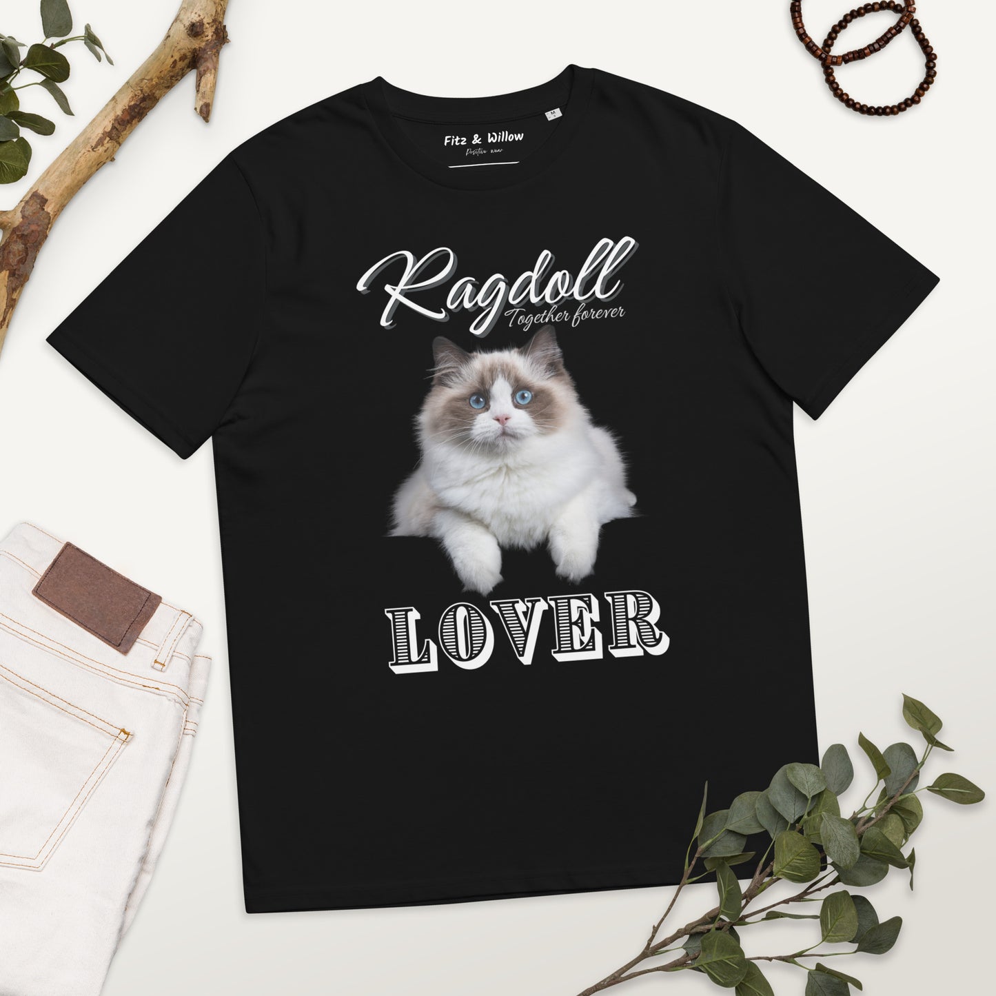 Ragdoll Cat Lovers, sustainable t-shirt - Fitz & Willow